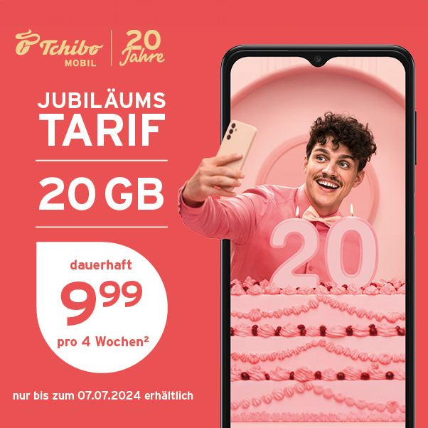 Tchibo Mobil: 20GB Tarif für 9,99 Euro monatlich! 2