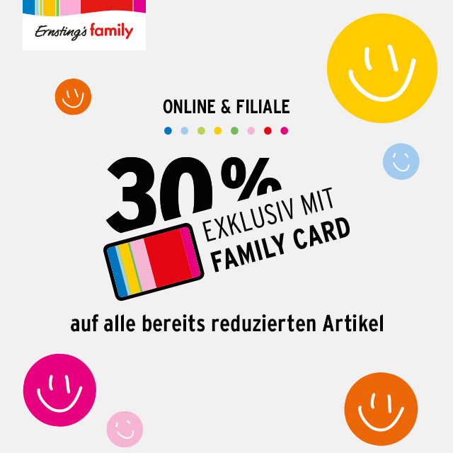 Ernsting's family: 30% Rabatt für Family Card Inhaber 8