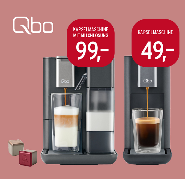Qbo Kapselmaschine Aktion von Tchibo | 99 Euro Kapselmaschine mit Milchlösung & 49 Euro Kapselmaschine